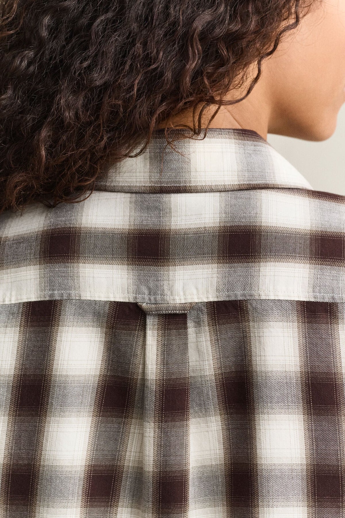 Regular fit flanellskjorta - Deep Brown