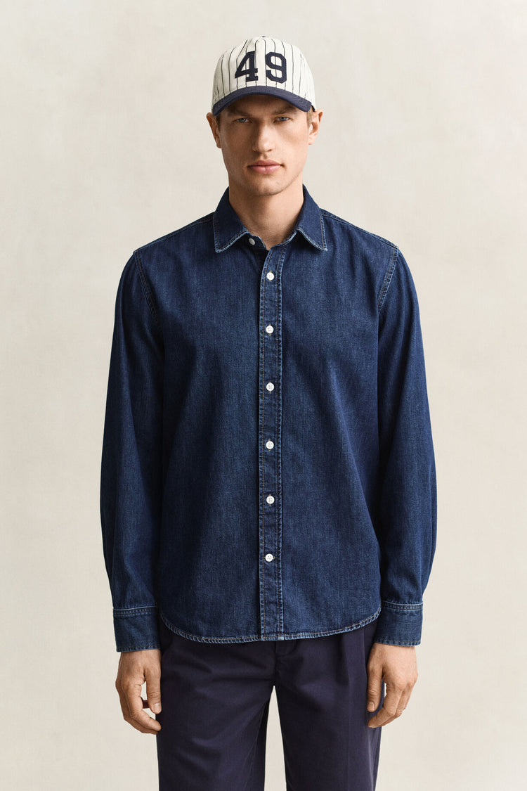 Denim Shirt - Dark Blue Indigo