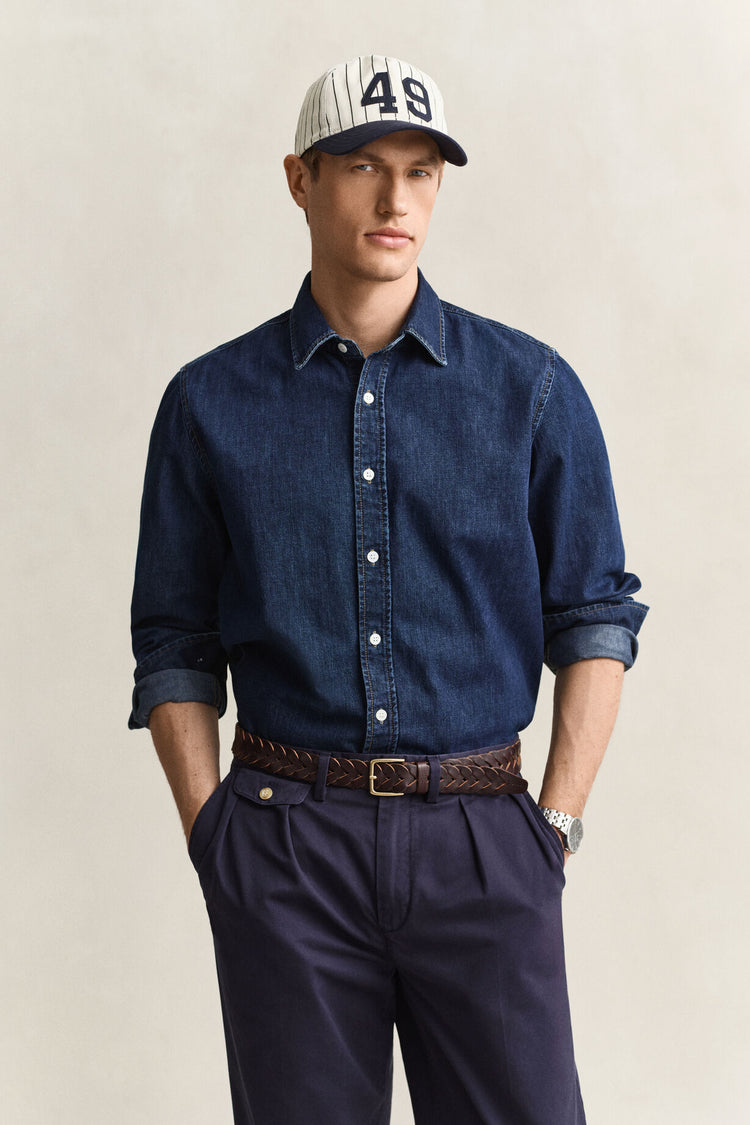 Denim Shirt - Dark Blue Indigo