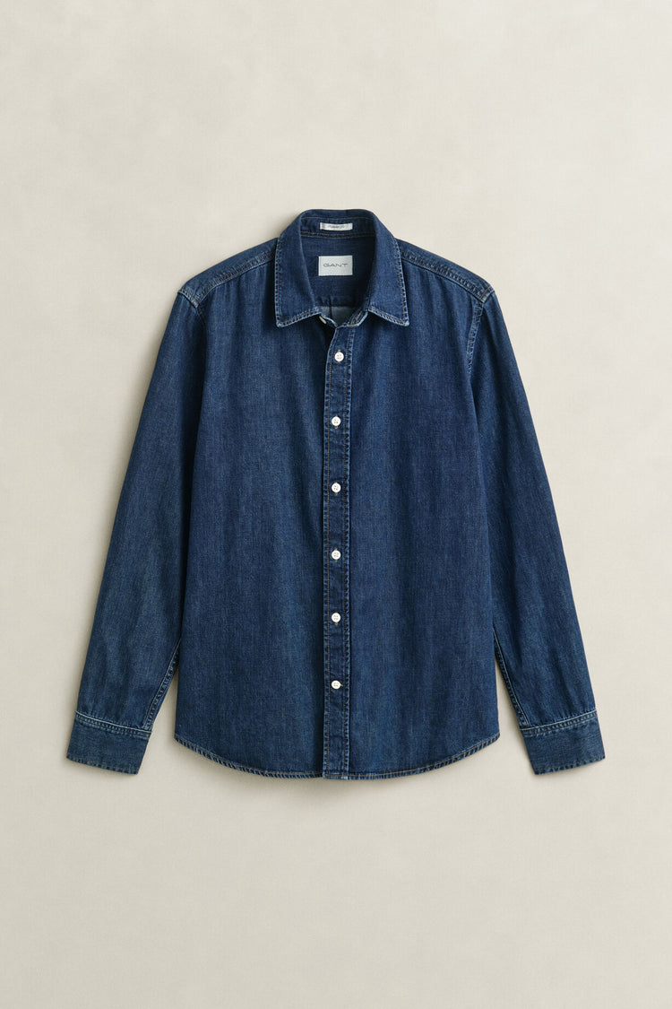 Denim Shirt - Dark Blue Indigo