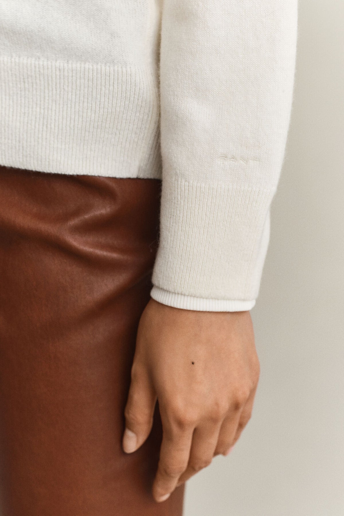 Superfine Lambswool Cardigan - CREAM
