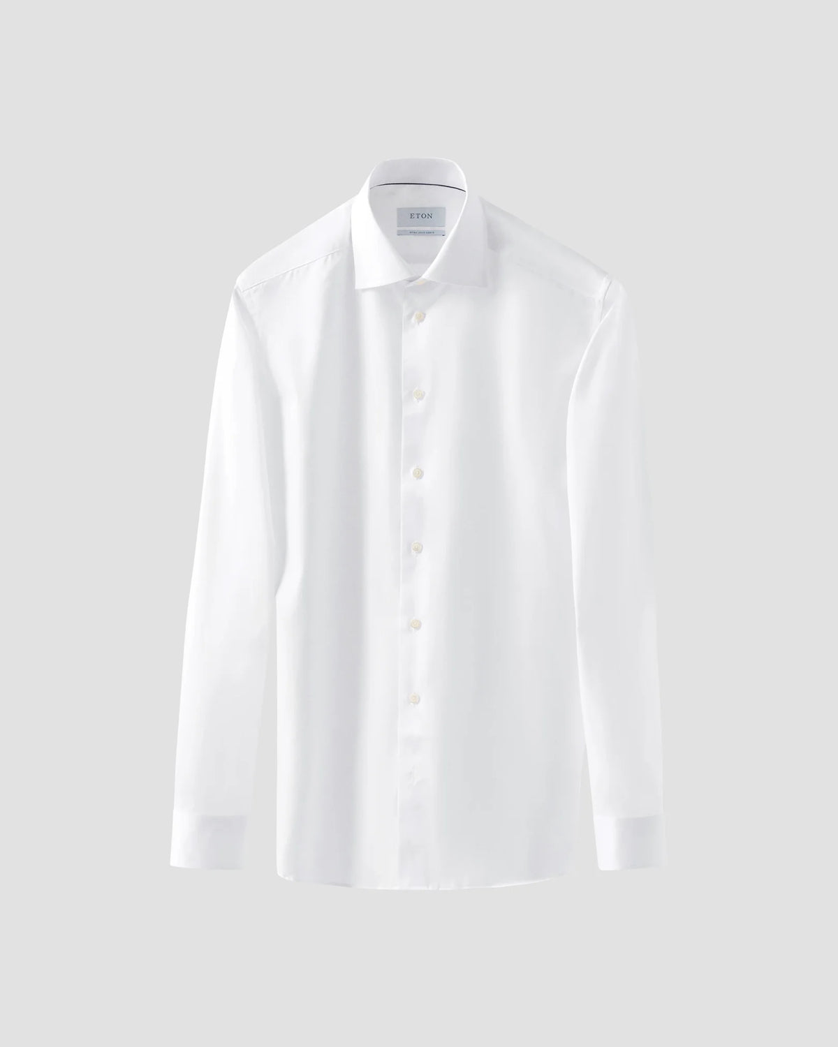 Signature Twill-skjorta Slim, extra långa ärmar - Vit – detalj